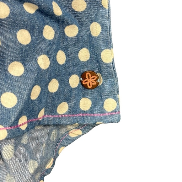 NWT Matilda Jane 435 FROM HEART Polka Dot Hi Lo Tunic Top Blue/White Chambray 14 - Picture 4 of 9